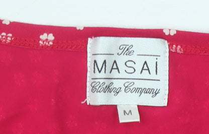 Masai Women's Red Floral Shift Dress Medium
