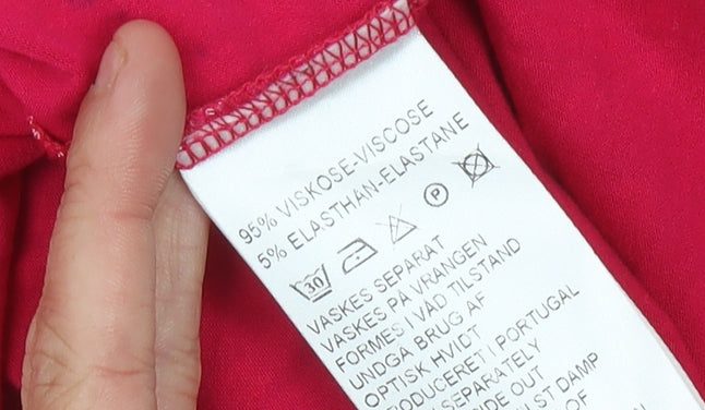 Masai Women's Red Floral Shift Dress Medium