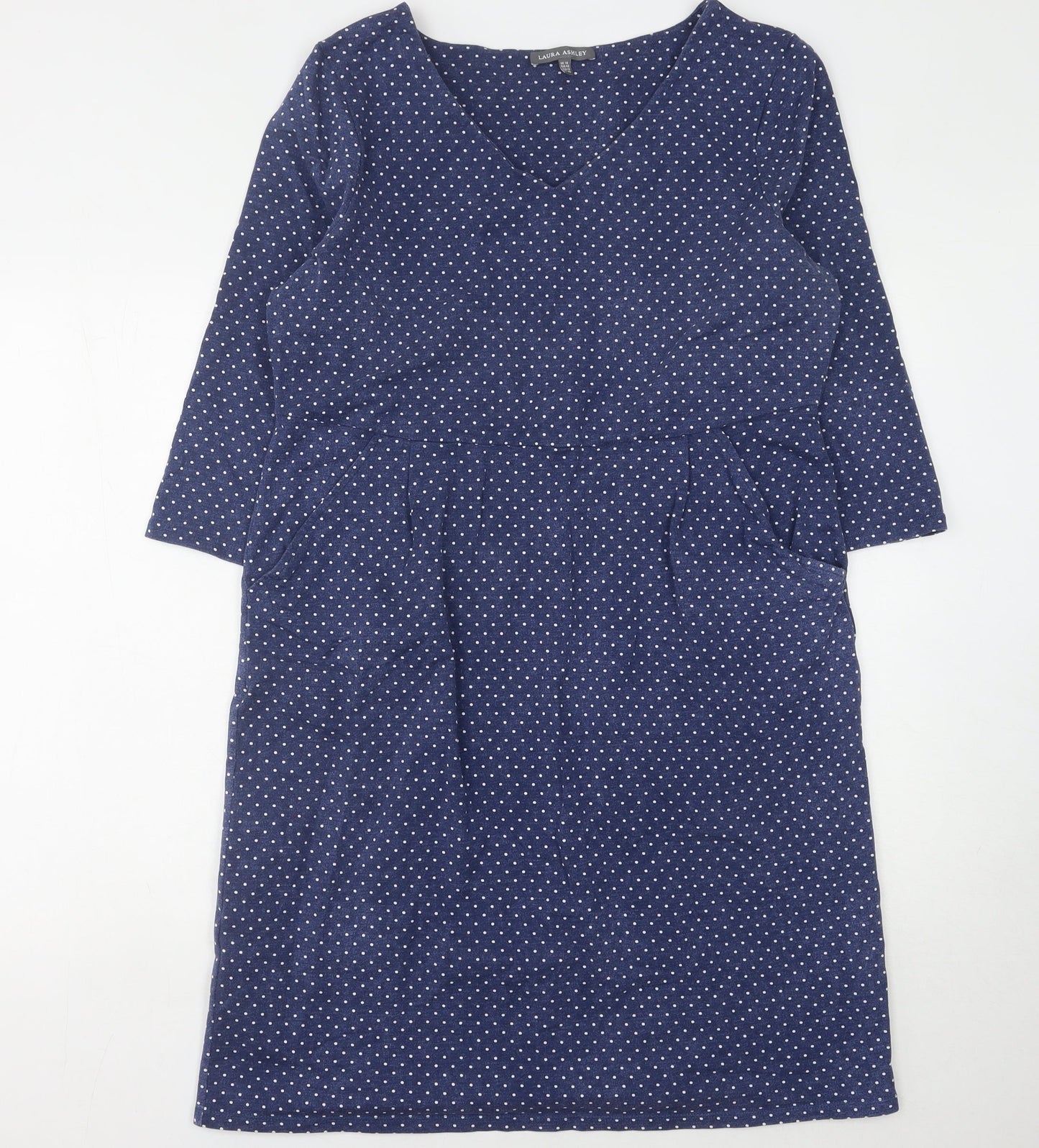 Laura Ashley Women’s Blue Polka Dot Dress Size 16