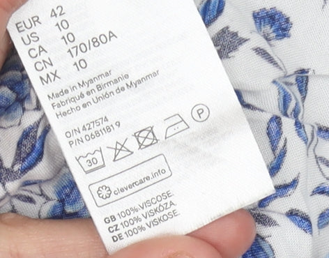 Divided Women's Blue Floral Playsuit Size 14