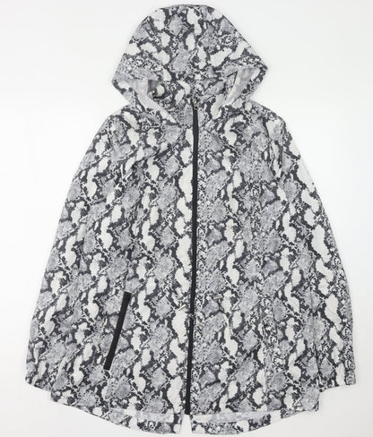 d.e.t.a.i.l.s Women's Animal Print Windbreaker Jacket M
