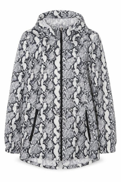 d.e.t.a.i.l.s Women's Animal Print Windbreaker Jacket M