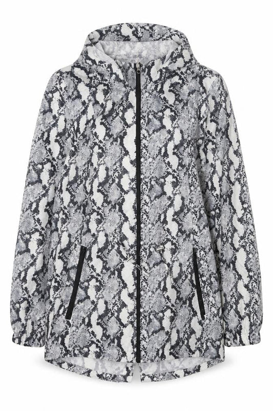 d.e.t.a.i.l.s Women's Animal Print Windbreaker Jacket M