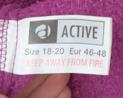 Active Women's Purple Fleece Jacket Size 18-20