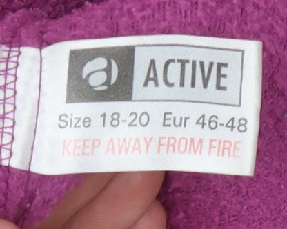 Active Women's Purple Fleece Jacket Size 18-20