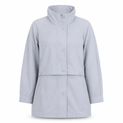Front view of Gold by Telemac Women's Grey Coat, size 14