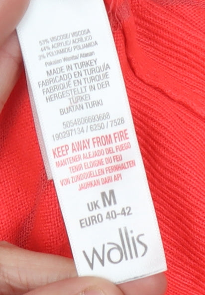 Womens UK Size M Wallis Red Pullover Jumper