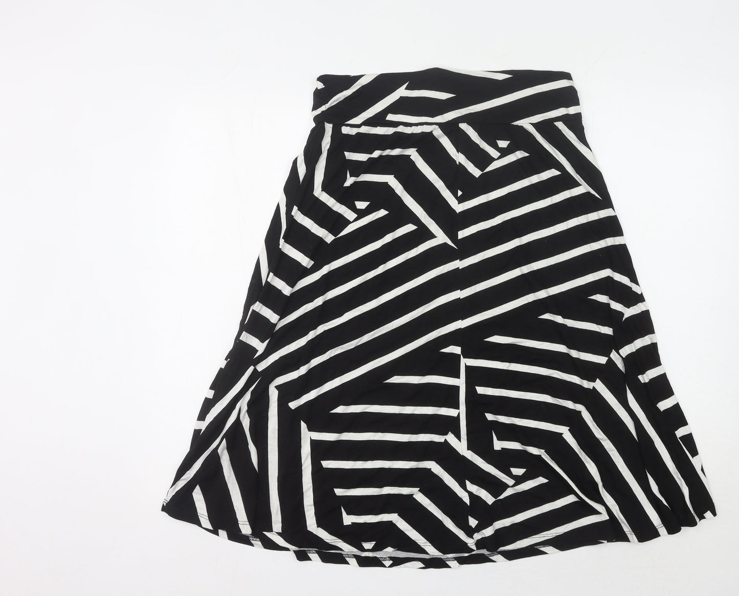 Label Be Women Black Striped Skirt Size 18