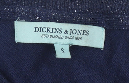 Womens UK Size S Dickins & Jones Blue Cardigan Jumper
