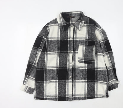 AMY & CLO Women's Check Flannel Jacket S