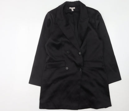 H&M Women's Black Long Blazer Size 14