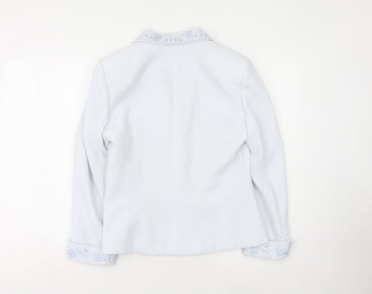 Kasper Women's White Blazer, Size 4, Regular Fit, Notch Lapel