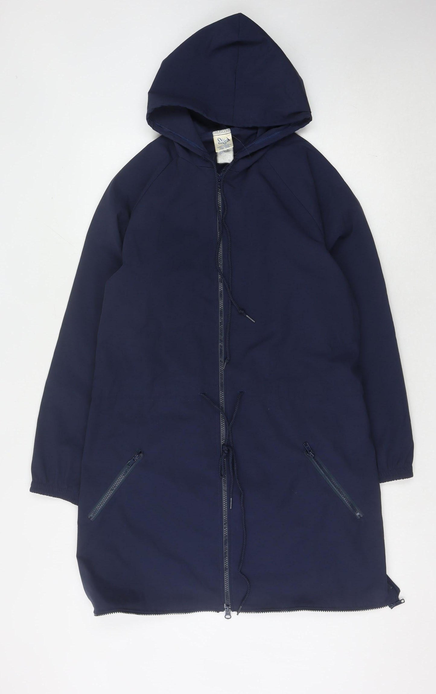 Womens UK Size S Unknown Blue Parka Coat