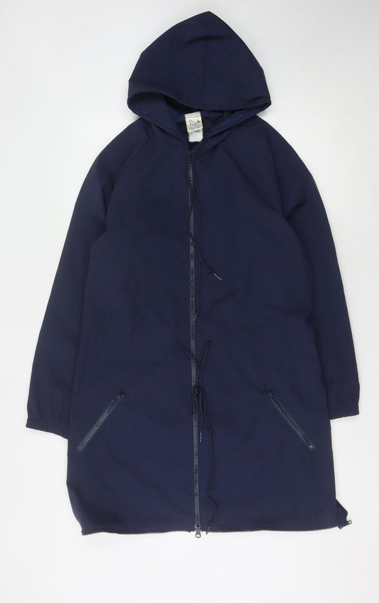 Womens UK Size S Unknown Blue Parka Coat