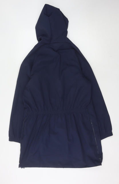 Womens UK Size S Unknown Blue Parka Coat