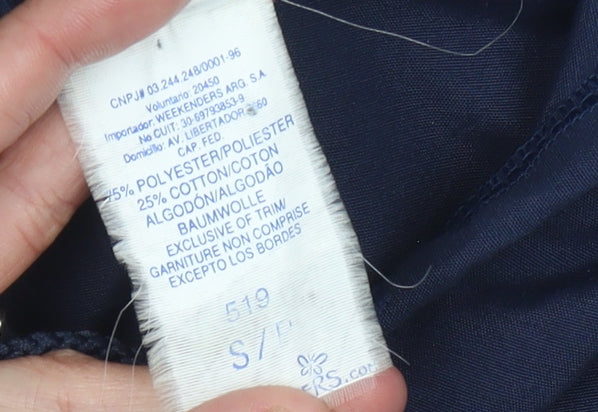 Womens UK Size S Unknown Blue Parka Coat