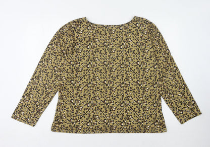 Womens UK Size L Alexara Multicoloured Basic T-Shirt