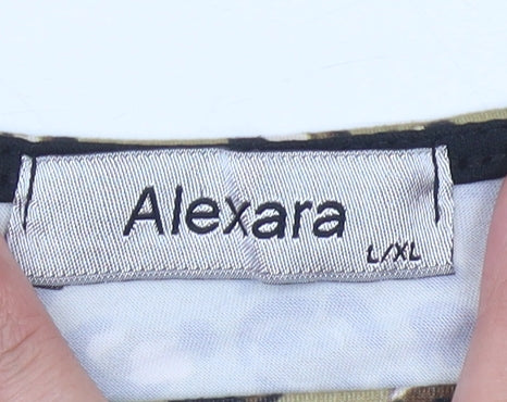 Womens UK Size L Alexara Multicoloured Basic T-Shirt