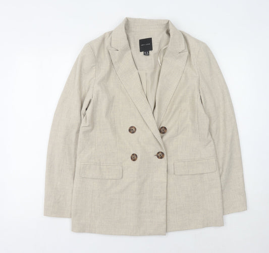 New Look Women's Beige Blazer, Size 10, Regular Fit