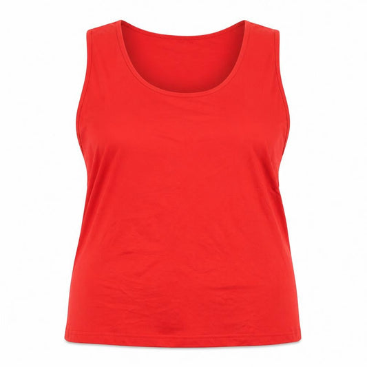 UpFashion Women's Red Tank Top, Size 18, Scoop Neck