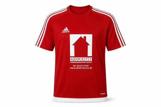 Mens UK Size S adidas Red Football T-Shirt