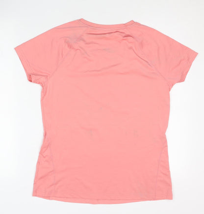 X-Cite Women's Pink M Basic T-Shirt for Gym
