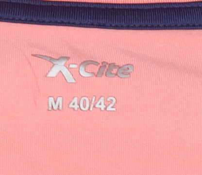 X-Cite Women's Pink M Basic T-Shirt for Gym