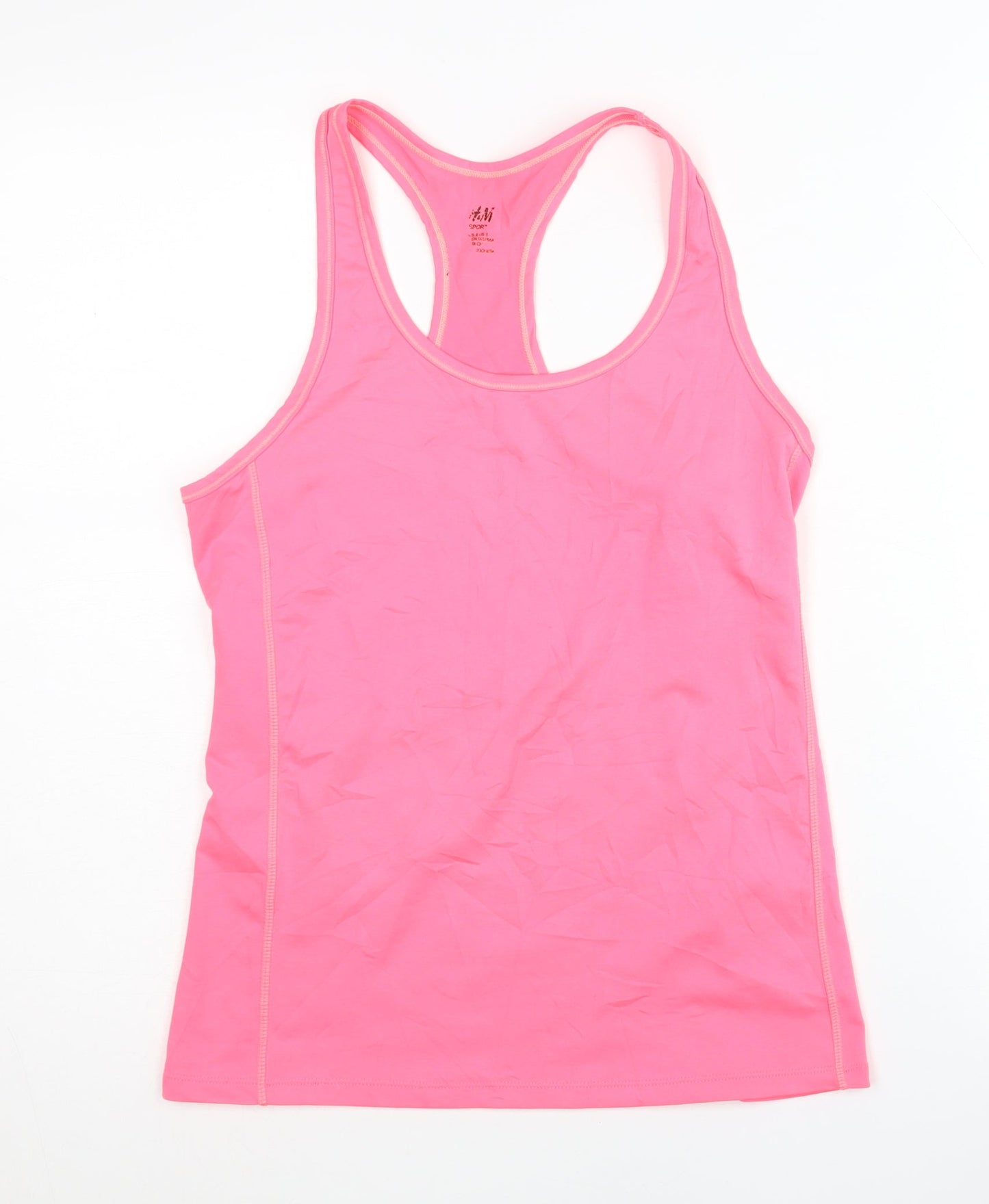 H&M Women's Pink Tank Top, Size S, Sleeveless Activewear