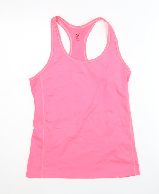H&M Women's Pink Tank Top, Size S, Sleeveless Activewear