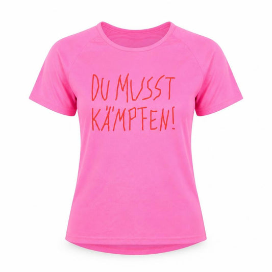 Sporty Women Pink Crew Neck T-Shirt, Size M, Lightweight