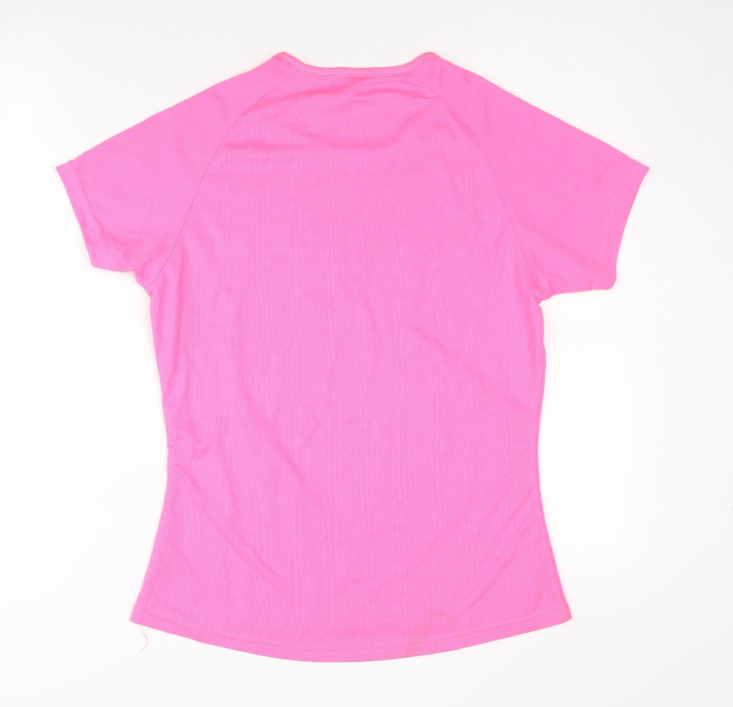 Sporty Women Pink Crew Neck T-Shirt, Size M, Lightweight