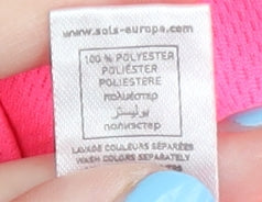Sporty Women Pink Crew Neck T-Shirt, Size M, Lightweight