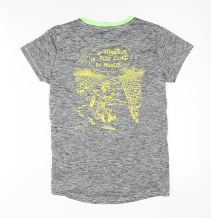 Women's Green Grey Marathon T-Shirt Size S