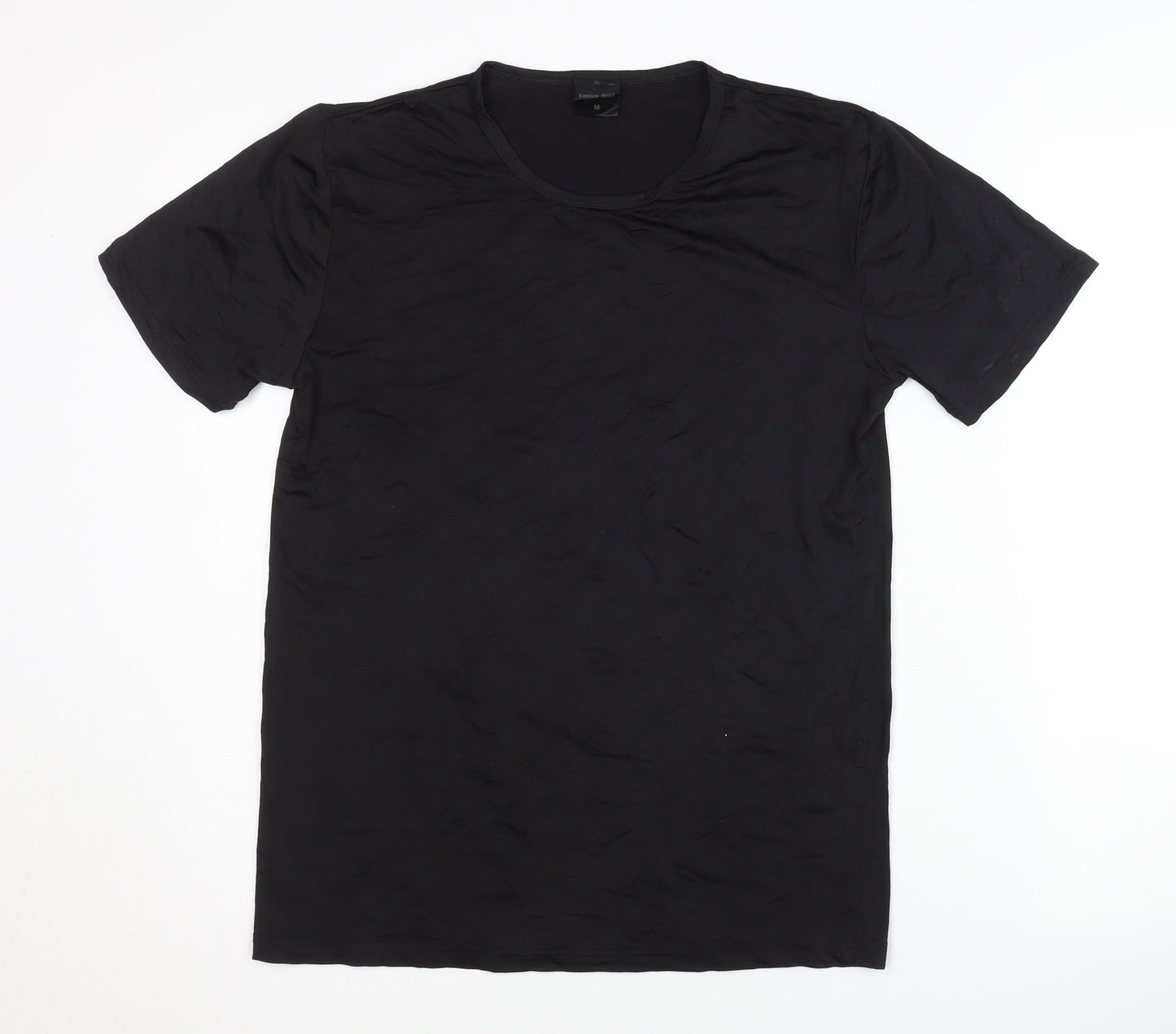 Enrico Mori Men's Black T-Shirt, Medium, Basic Style