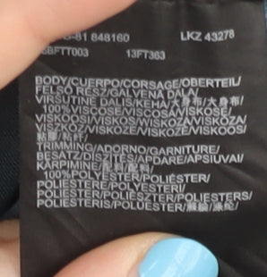 Mexx Women's Blue T-Shirt, Size 12, Casual Keyhole Neck