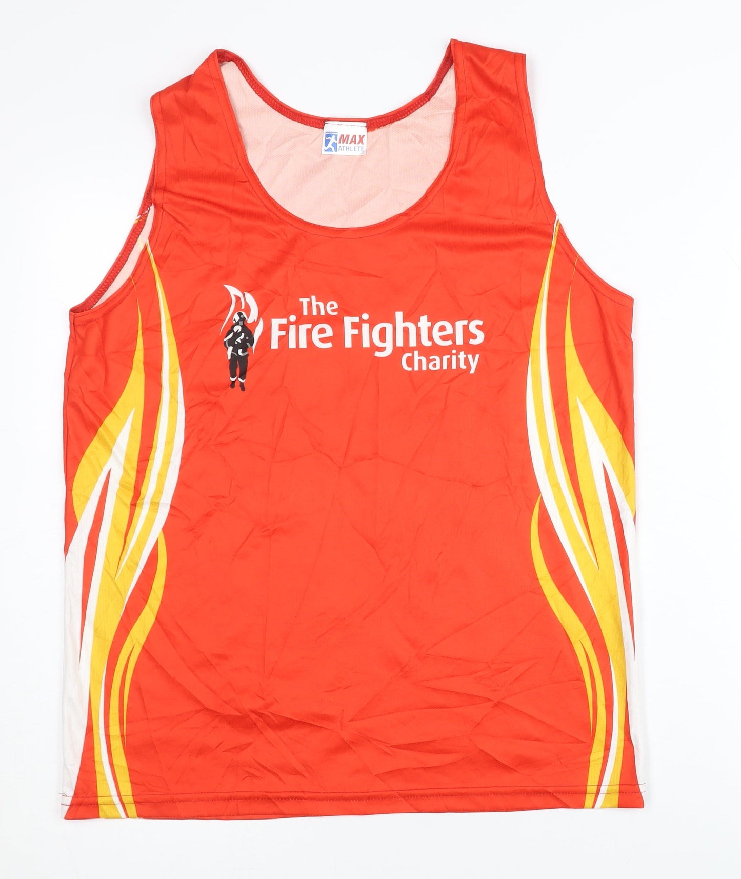 MAX Athlete Men's Red Tank Top, M, Athletic Fit