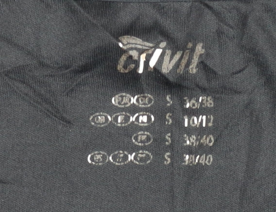 Crivit Women's Black Gym T-Shirt Size 10