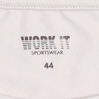 Work It Women's Pink Activewear T-Shirt Size 16 Sporty