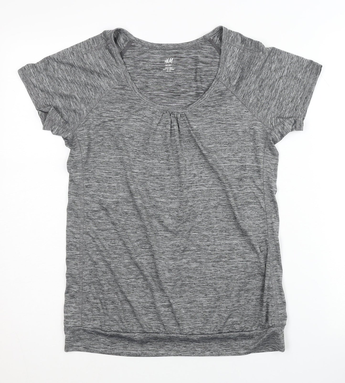 H&M Women's Grey T-Shirt S Basic Activewear