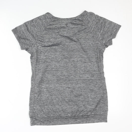 H&M Women's Grey T-Shirt S Basic Activewear