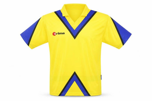 Mens UK Size XS ERIMA Yellow Football T-Shirt