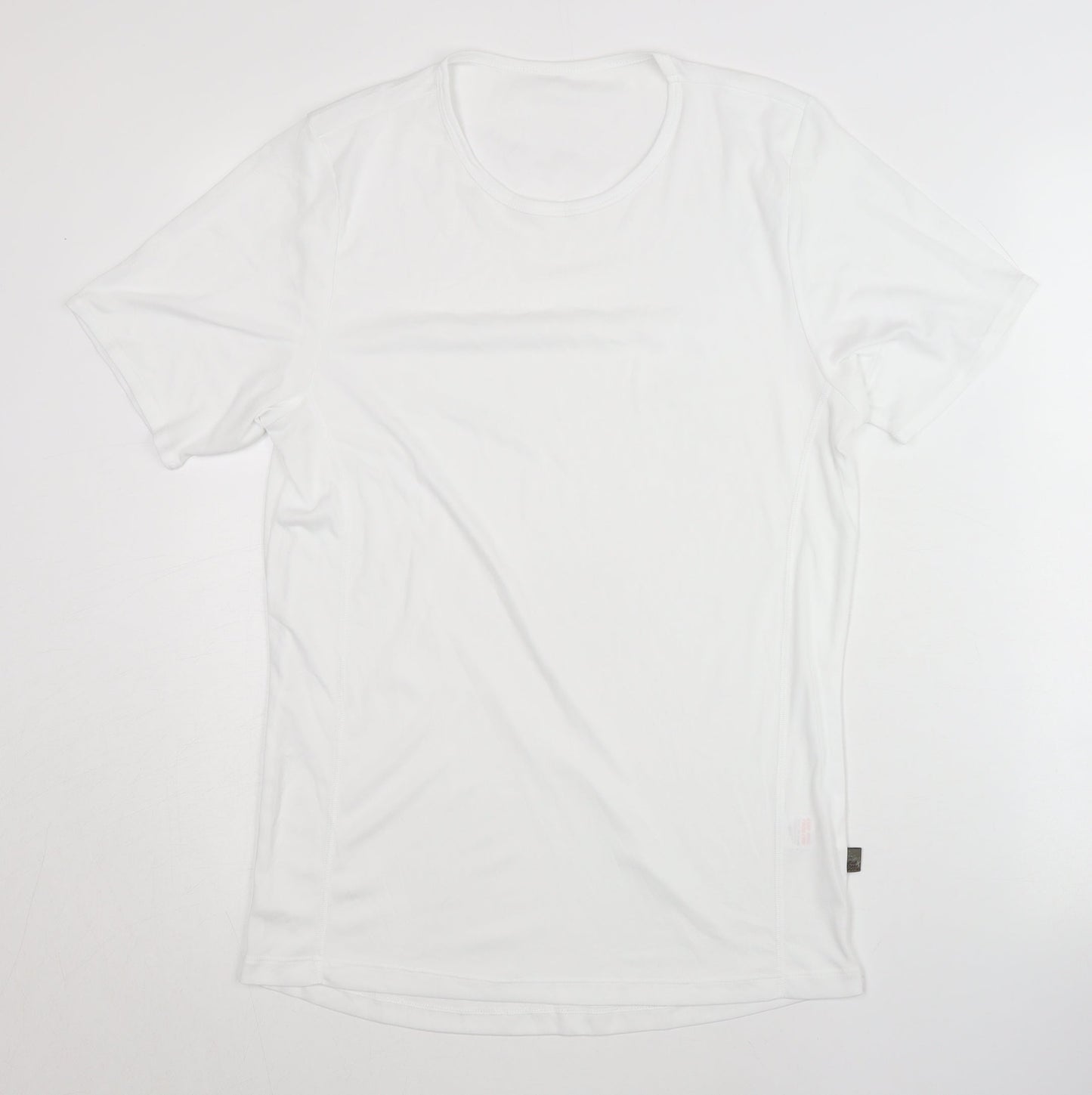 TCM Men's White Crew Neck T-Shirt, L, Breathable