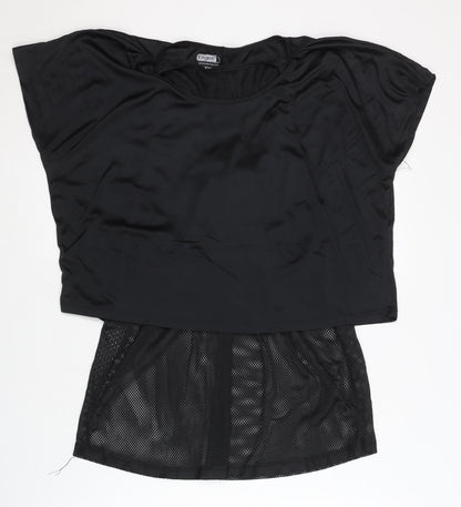 Ergee Women's Black Relaxed Pullover T-Shirt - Size 2XL