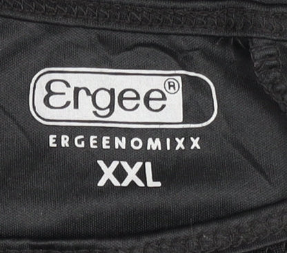 Ergee Women's Black Relaxed Pullover T-Shirt - Size 2XL