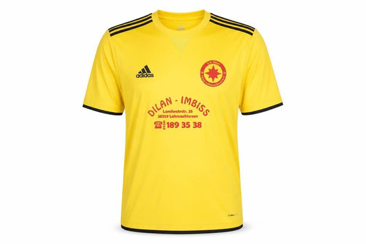 Mens UK Size XL adidas Yellow Football T-Shirt