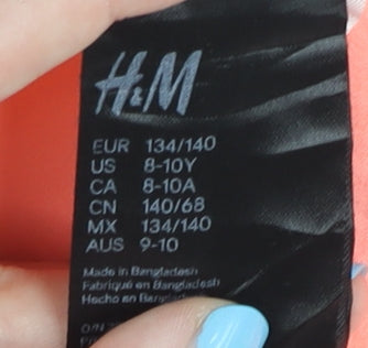 H&M Girls Pink Sleeveless T-Shirt Size 9-10 Years