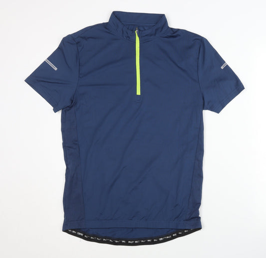 Crivit Men's Blue Cycling Tee M Athletic Quick Dry