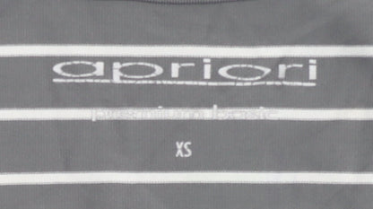 Apriori Women's Grey Striped T-Shirt XS