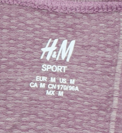 H&M Women's Purple Athletic T-Shirt, M, Sporty Performance
