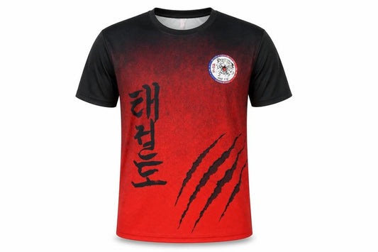 Sublim Art Men's Red Black Graphic Print Jersey T-Shirt